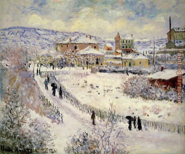 View of Argenteuil in the Snow painting - Claude Monet View of Argenteuil in the Snow art painting